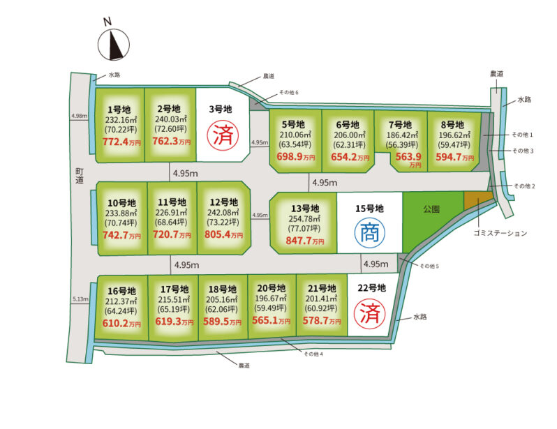 アイタウン三木池戸Ⅲ　区画図